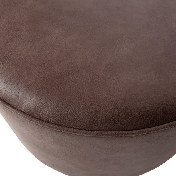 De Eekhoorn COFFEE POEF LEDERLOOK WARM BRUIN