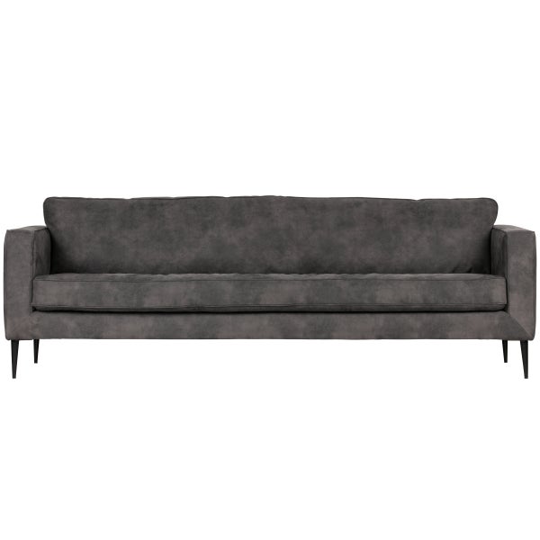 De Eekhoorn CREW 3-ZITS BANK SUEDE DONKERGRIJS