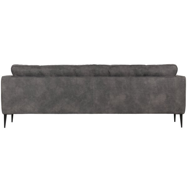 De Eekhoorn CREW 3-ZITS BANK SUEDE DONKERGRIJS