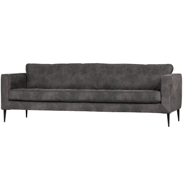 De Eekhoorn CREW 3-ZITS BANK SUEDE DONKERGRIJS
