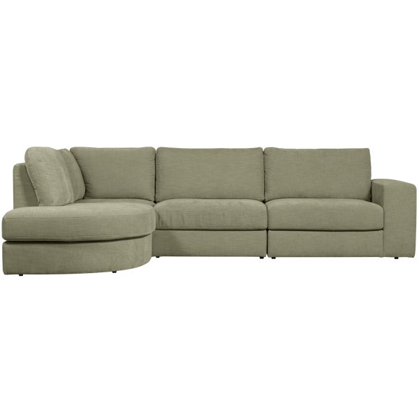 De Eekhoorn FAMILY HOEKBANK RONDING LINKS GROEN