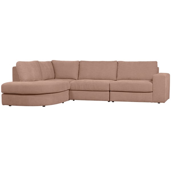 De Eekhoorn FAMILY HOEKBANK RONDING LINKS ROZE