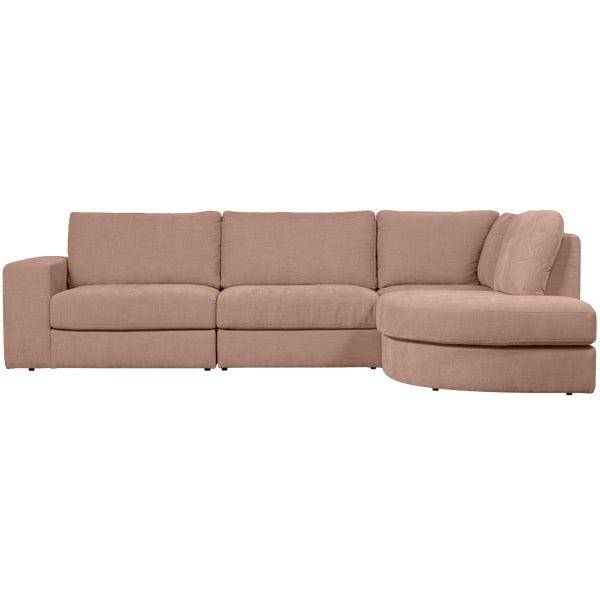 De Eekhoorn FAMILY HOEKBANK RONDING RECHTS ROZE