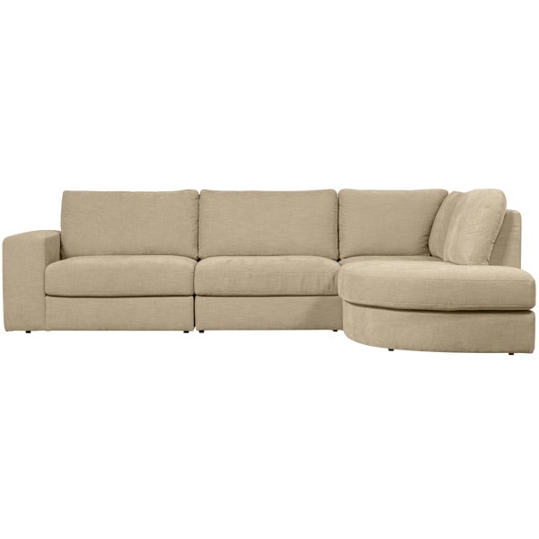 De Eekhoorn FAMILY HOEKBANK RONDING RECHTS ZAND