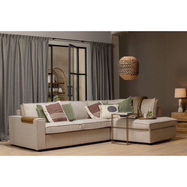 De Eekhoorn HAJO HOEKBANK RECHTS BOUCLÉ NATUREL