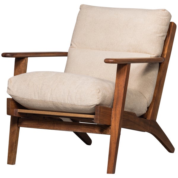 De Eekhoorn HOUSTON FAUTEUIL BOUCLÉ/HOUT NATUREL