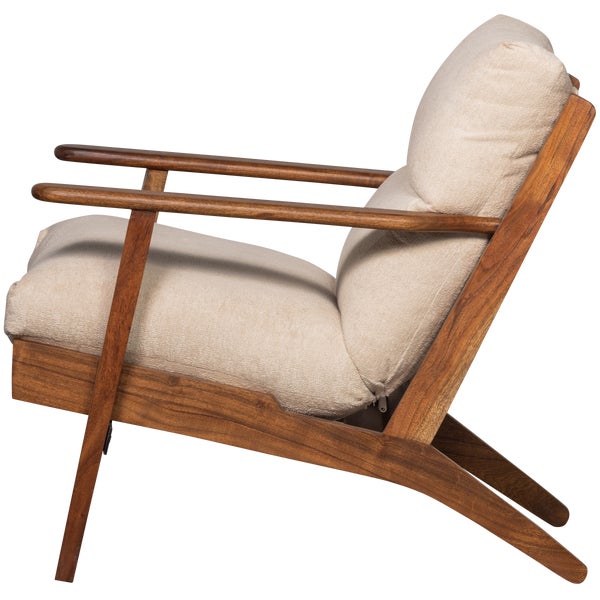 De Eekhoorn HOUSTON FAUTEUIL BOUCLÉ/HOUT NATUREL