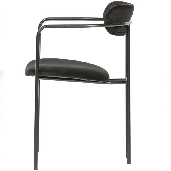 de eekhoorn IVY EETKAMERSTOEL VELVET ZWART