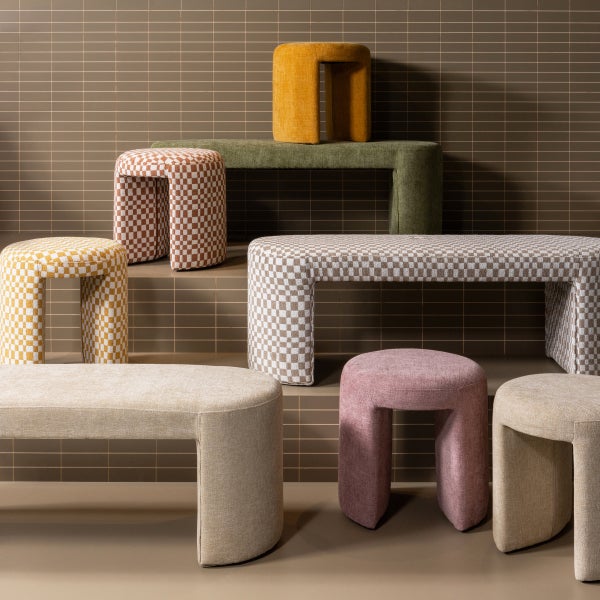 De Eekhoorn JACOB BANKJE RUIT DESSIN ZAND