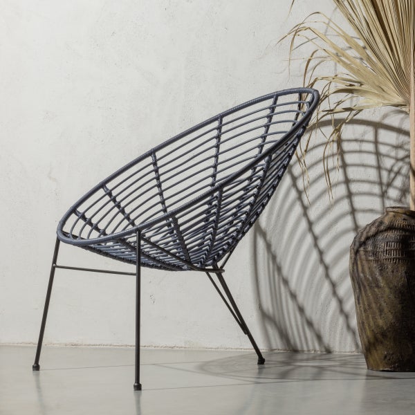 De Eekhoorn JANE LOUNGESTOEL TUIN INKT