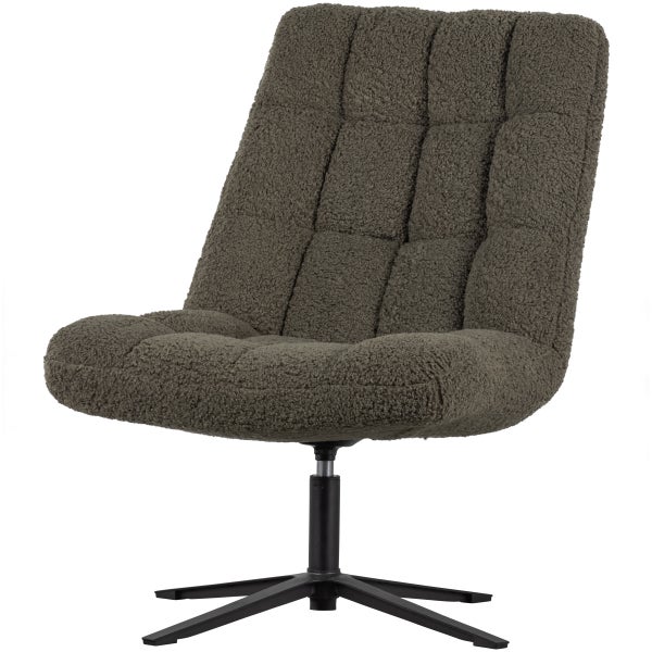 De Eekhoorn JOB DRAAIFAUTEUIL TEDDY GROEN