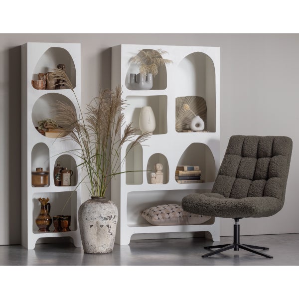 De Eekhoorn JOB DRAAIFAUTEUIL TEDDY GROEN