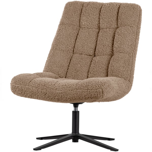 De Eekhoorn JOB DRAAIFAUTEUIL TEDDY TAUPE