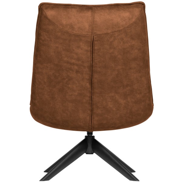De Eekhoorn JOUKE DRAAIFAUTEUIL LEERLOOK COGNAC