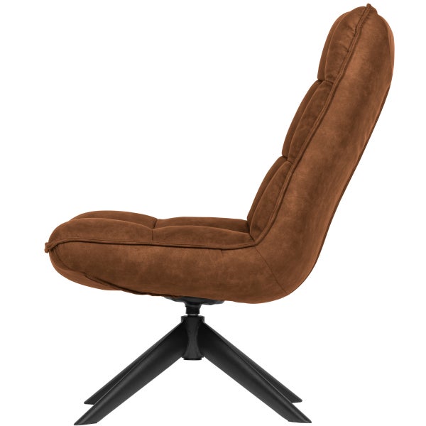 de eekhoorn JOUKE DRAAIFAUTEUIL LEERLOOK COGNAC
