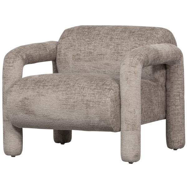 De Eekhoorn LENNY FAUTEUIL IN GROVE TEXTUUR ZAND