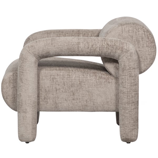 de eekhoorn LENNY FAUTEUIL IN GROVE TEXTUUR ZAND