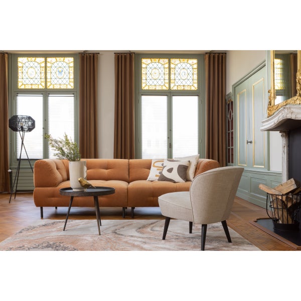 De Eekhoorn LLOYD 4-ZITS BANK VELVET KANEEL