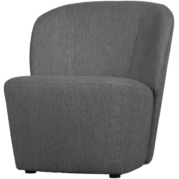 De Eekhoorn LOFTY FAUTEUIL BOUCLÉ STAALGRIJS