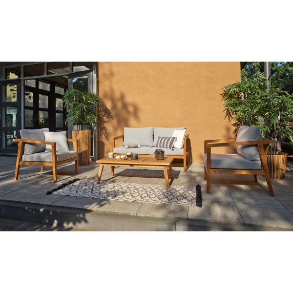 de eekhoorn LUCCA COFFEE TUINSET TEAK INCL. KUSSENS