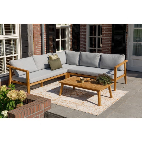 De Eekhoorn LUCCA LOUNGESET TUIN TEAK INCL. KUSSENS