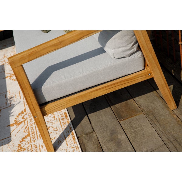 de eekhoorn LUCCA LOUNGESET TUIN TEAK INCL. KUSSENS