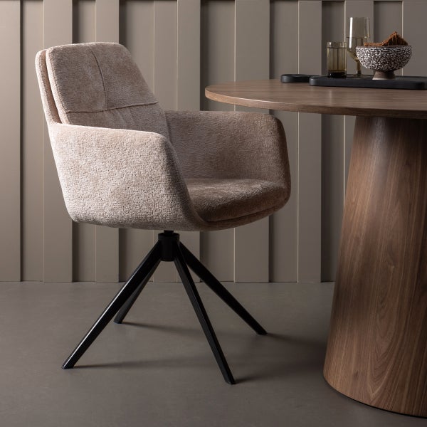 De Eekhoorn MAAN EETTAFEL ROND MDF WALNOOT Ø120 CM