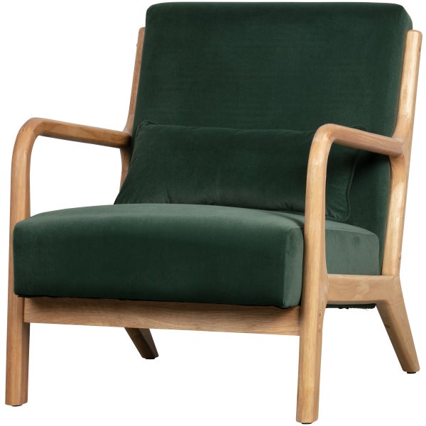 De Eekhoorn MARK FAUTEUIL VELVET FLESGROEN