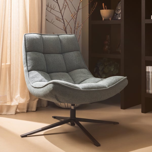 De Eekhoorn MAUDI DRAAIFAUTEUIL BLAUW