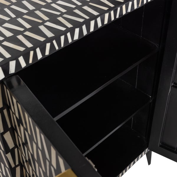 De Eekhoorn MENNE OPBERGKAST ZWART/WIT