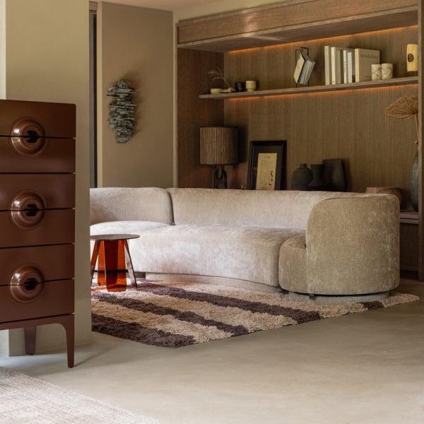 De Eekhoorn MERGE LADEKAST 6 LADES HOUT BRUIN/ROOD