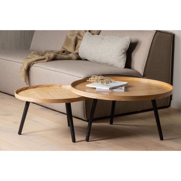 De Eekhoorn MESA BIJZETTAFEL L HOUT NATUREL 34xØ60