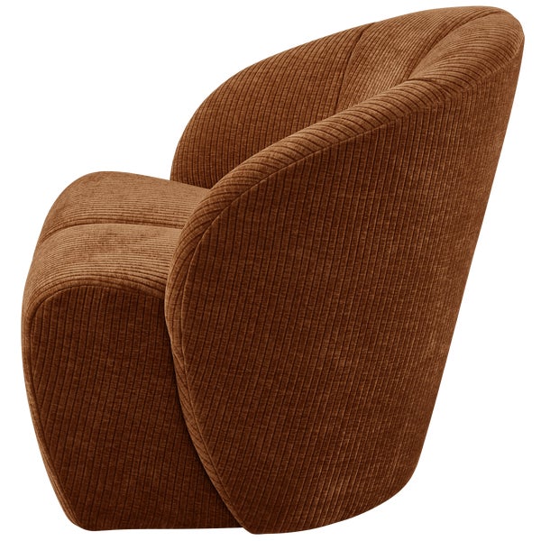 de eekhoorn MOJO DRAAIFAUTEUIL RIBSTOF ROESTBRUIN