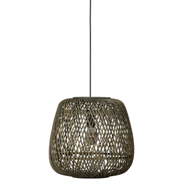 De Eekhoorn MOZA HANGLAMP BAMBOE GROEN 36X36 CM
