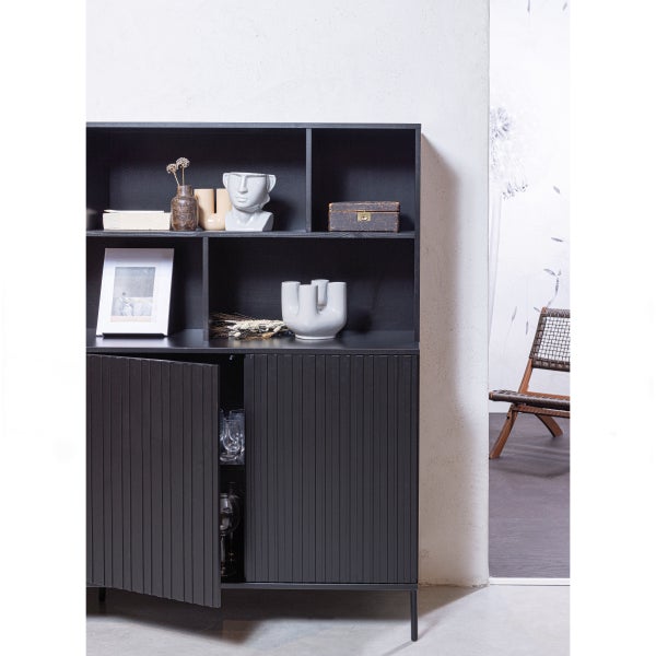 De Eekhoorn NEW GRAVURE WANDKAST GRENEN ZWART [fsc]