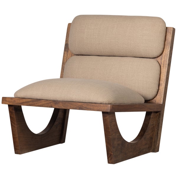 De Eekhoorn OPULENT FAUTEUIL BOUCLÉ/HOUT NATUREL