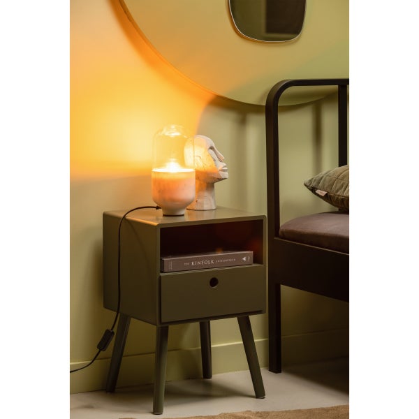 De Eekhoorn OZZY NACHTKASTJE HOUT WARM GROEN