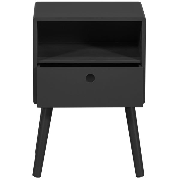 de eekhoorn OZZY NACHTKASTJE HOUT ZWART