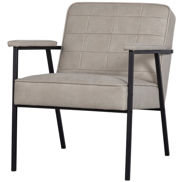 De Eekhoorn PATCHWORK FAUTEUIL LEERLOOK NATUREL