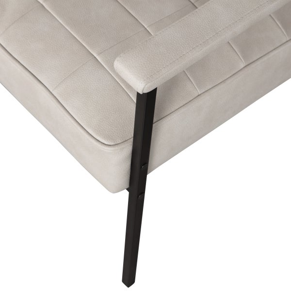 De Eekhoorn PATCHWORK FAUTEUIL LEERLOOK NATUREL