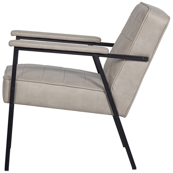 De Eekhoorn PATCHWORK FAUTEUIL LEERLOOK NATUREL