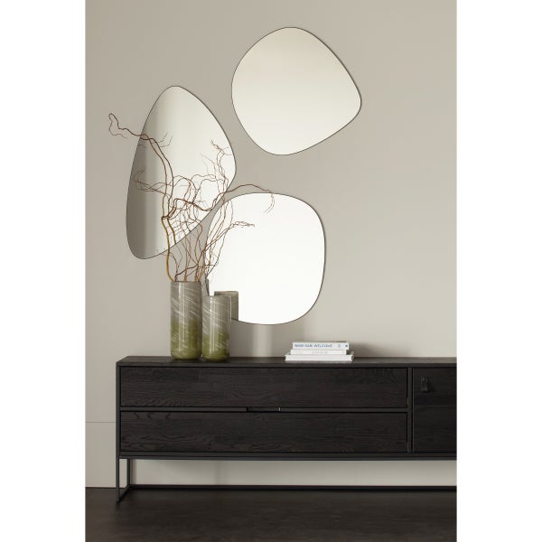 De Eekhoorn PHILOU SPIEGEL ZWART 60X55 CM