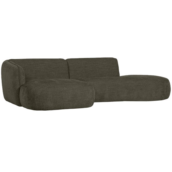 De Eekhoorn POLLY CHAISE LONGUE LINKS WARM GROEN