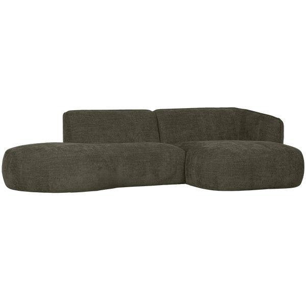 De Eekhoorn POLLY CHAISE LONGUE RECHTS WARM GROEN