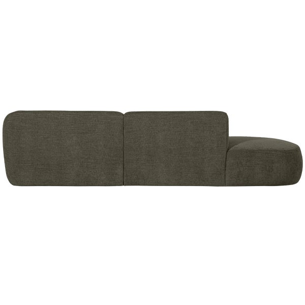 De Eekhoorn POLLY CHAISE LONGUE RECHTS WARM GROEN
