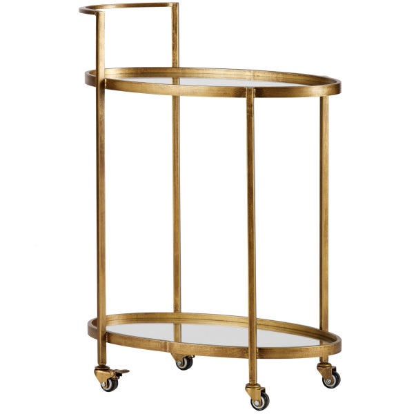 De Eekhoorn PUSH TROLLEY METAAL ANTIQUE BRASS