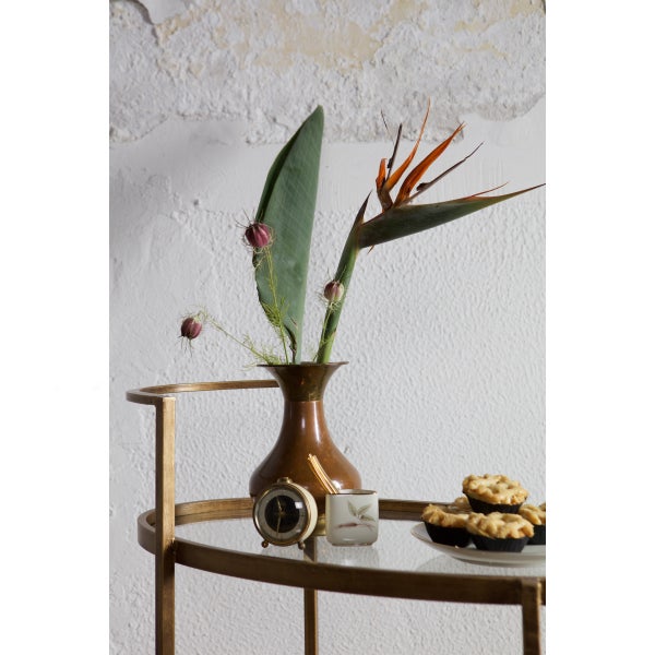 De Eekhoorn PUSH TROLLEY METAAL ANTIQUE BRASS