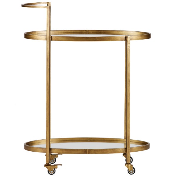 De Eekhoorn PUSH TROLLEY METAAL ANTIQUE BRASS