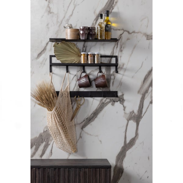 De Eekhoorn QUINN KAPSTOK 5 HAKEN METAAL ZWART