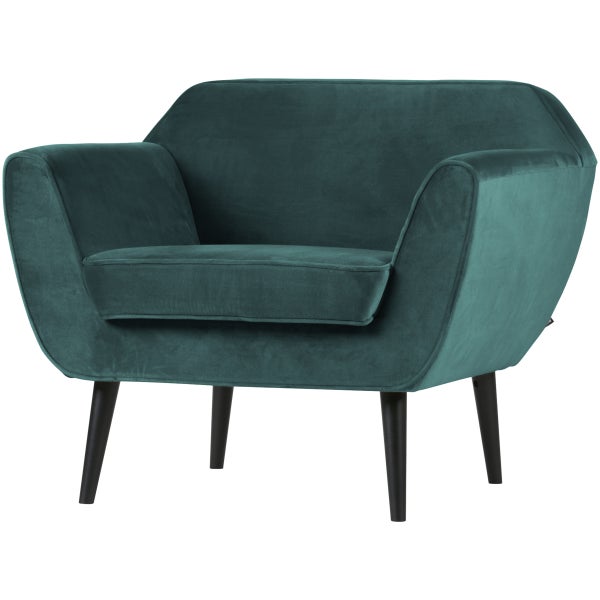 De Eekhoorn ROCCO FAUTEUIL VELVET GROENBLAUW